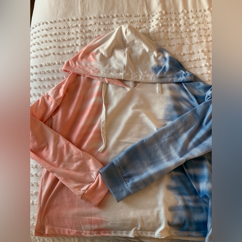 Tie dye Crop hoodie